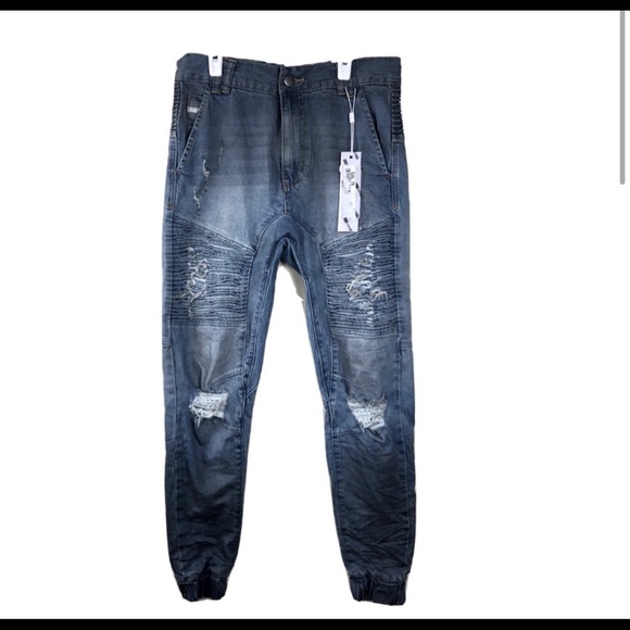 NXP Mens Jeans Blue Size 30 X 30 Moto Destroyer - Picture 3 of 4